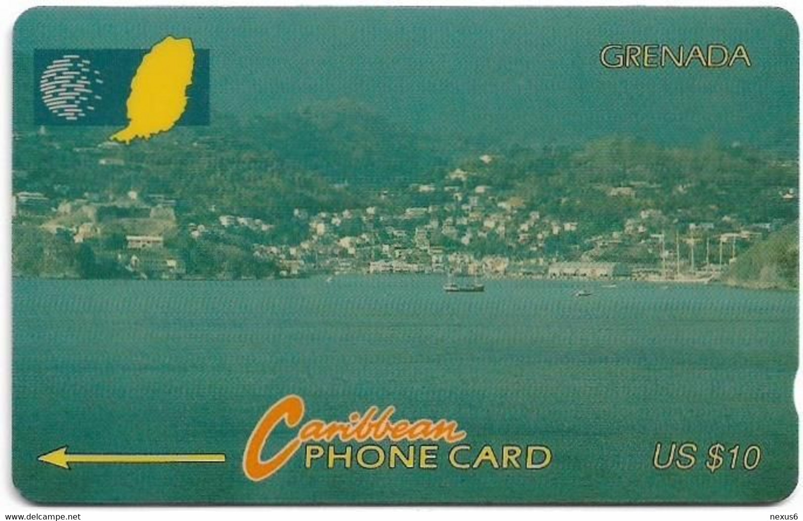 Grenada - C&W (GPT) - Entering Port St. Georges - 10CGRE - 1995, 10.000ex, Used - Grenada (Granada)