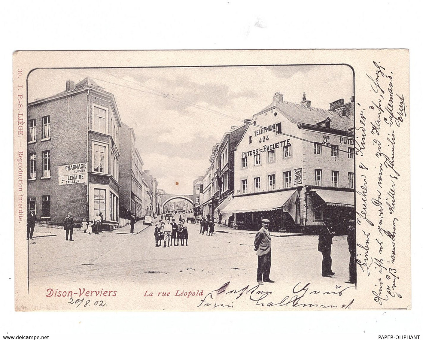 B 4820 DISON, La Rue Leopold, 1902 - Dison