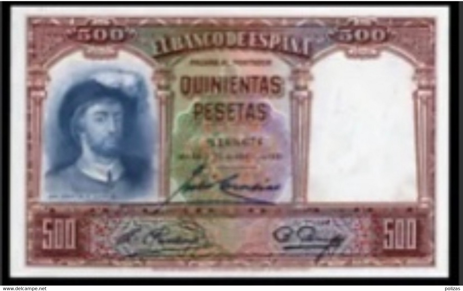 Spain España Espagne 500 Pesetas 1931 EF XF Rare - [ 4] 1975-… : Juan Carlos I