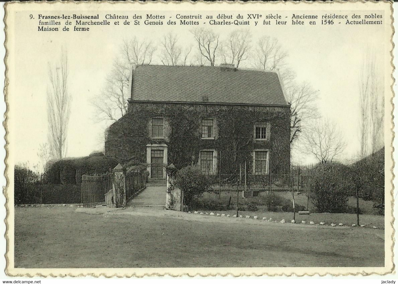 Frasnes-lez-Buissenal -- Château Des Mottes.  ( 2 Scans ) - Frasnes-lez-Anvaing