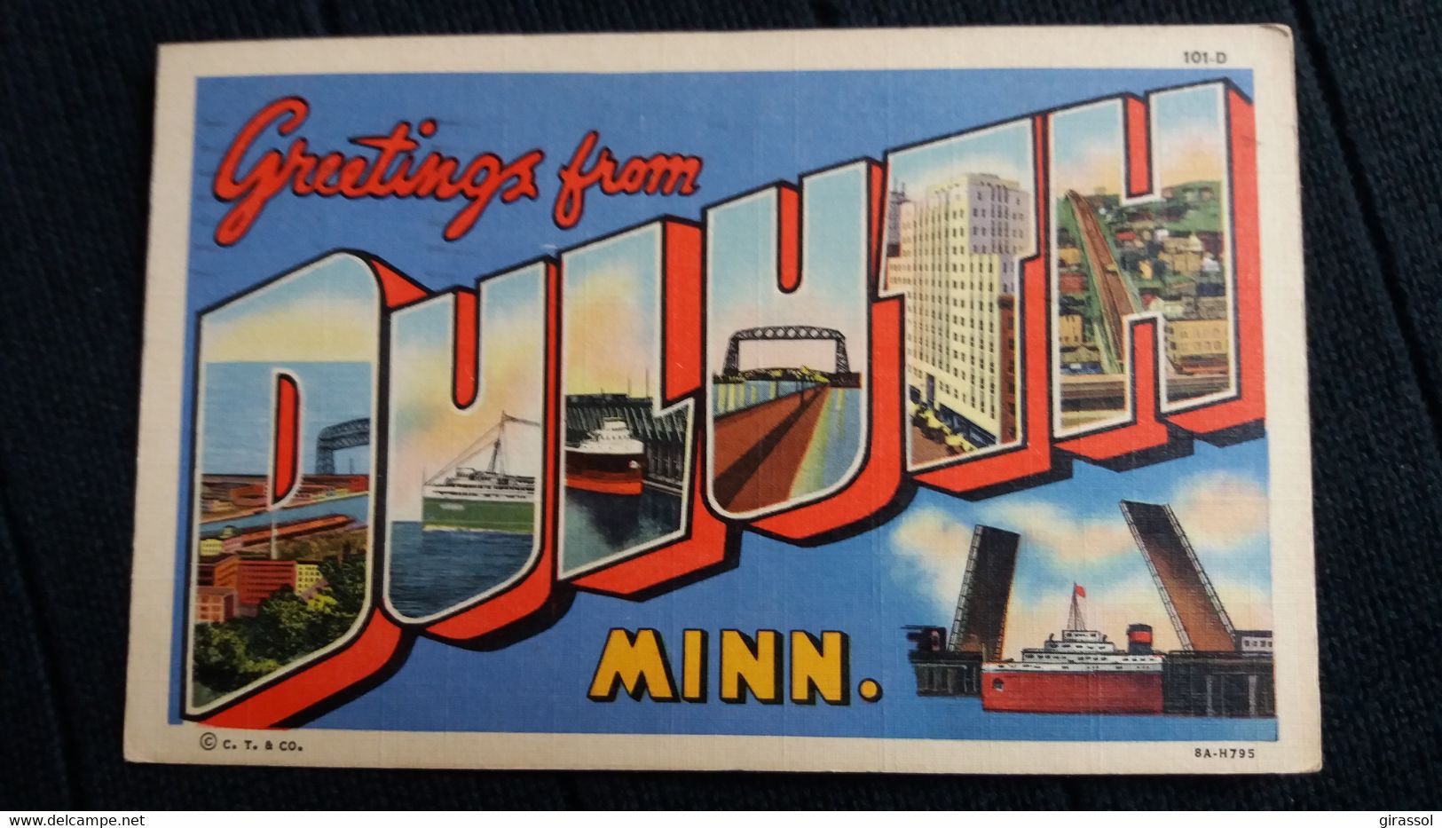 CPA GREETINGS FROM DULUTH MINNESOTA 1944  LETTRES ED CT ART COLORTONE - Duluth