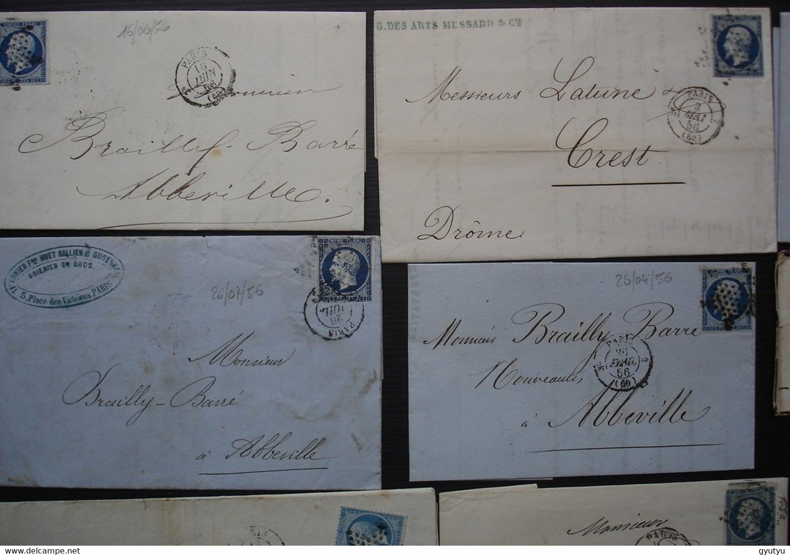 Paris Lot De 15 Lettres, Différents Cachets, à Voir ! - 1849-1876: Klassieke Periode