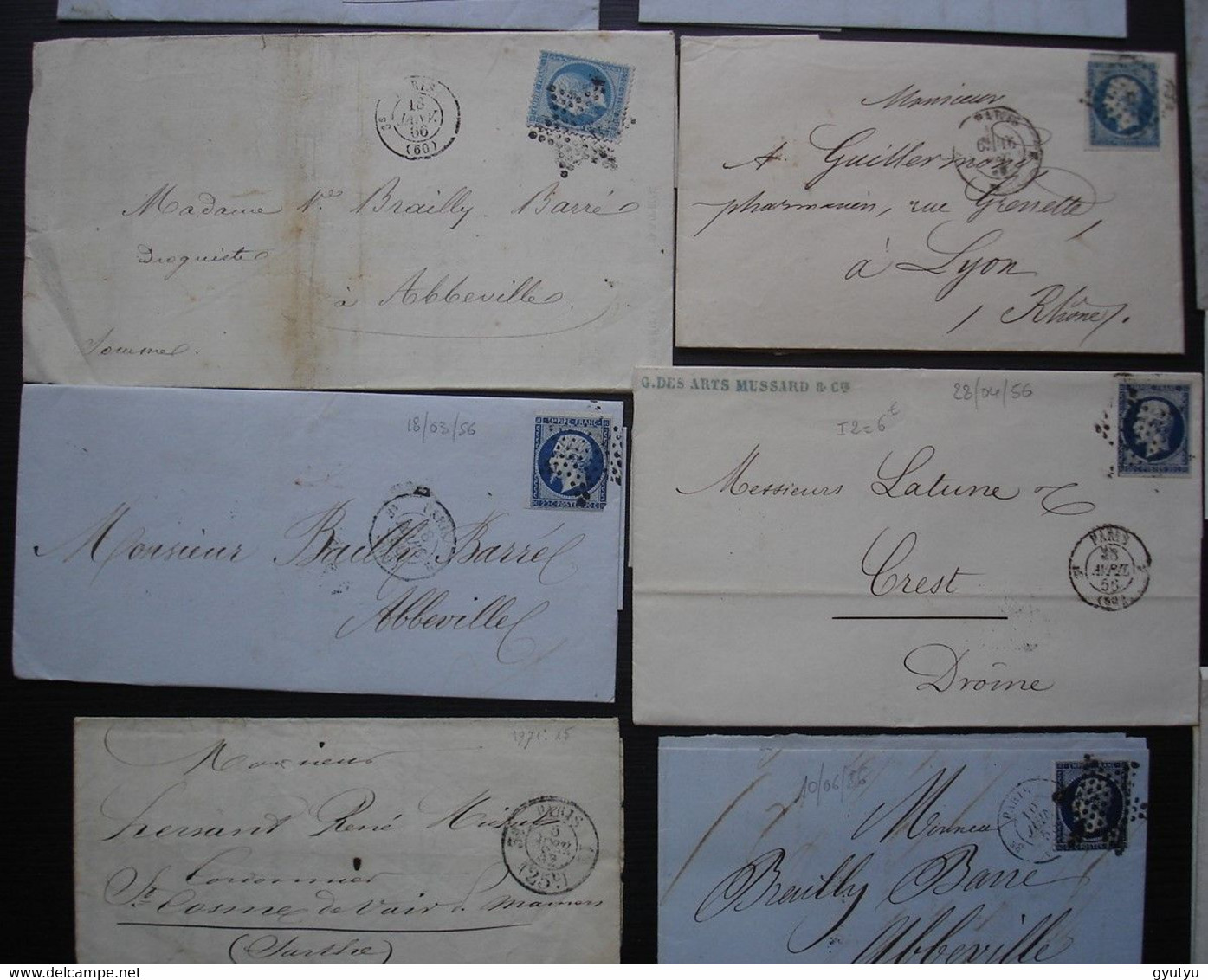 Paris Lot De 15 Lettres, Différents Cachets, à Voir ! - 1849-1876: Klassieke Periode