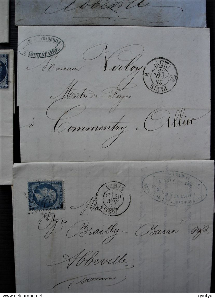 Paris Lot De 15 Lettres, Différents Cachets, à Voir ! - 1849-1876: Klassieke Periode