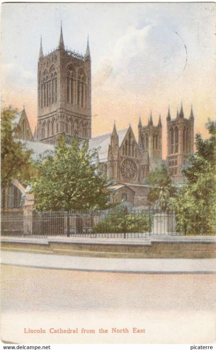 Lincoln Cathedral From The North East 1910 (G.W.W) - Lincoln