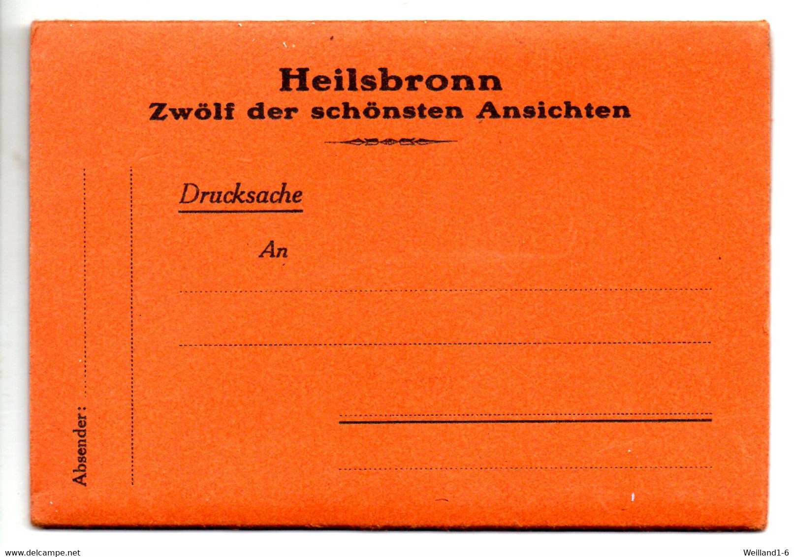 Leporello Heilsbronn Bei Ansbach, 12 Ansichten, Je Mit Ca. 8 X 12,5 Cm, Um Ca. 1920 - Ansbach