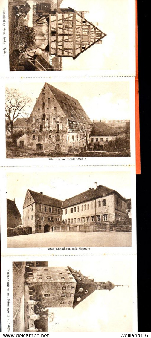 Leporello Heilsbronn Bei Ansbach, 12 Ansichten, Je Mit Ca. 8 X 12,5 Cm, Um Ca. 1920 - Ansbach