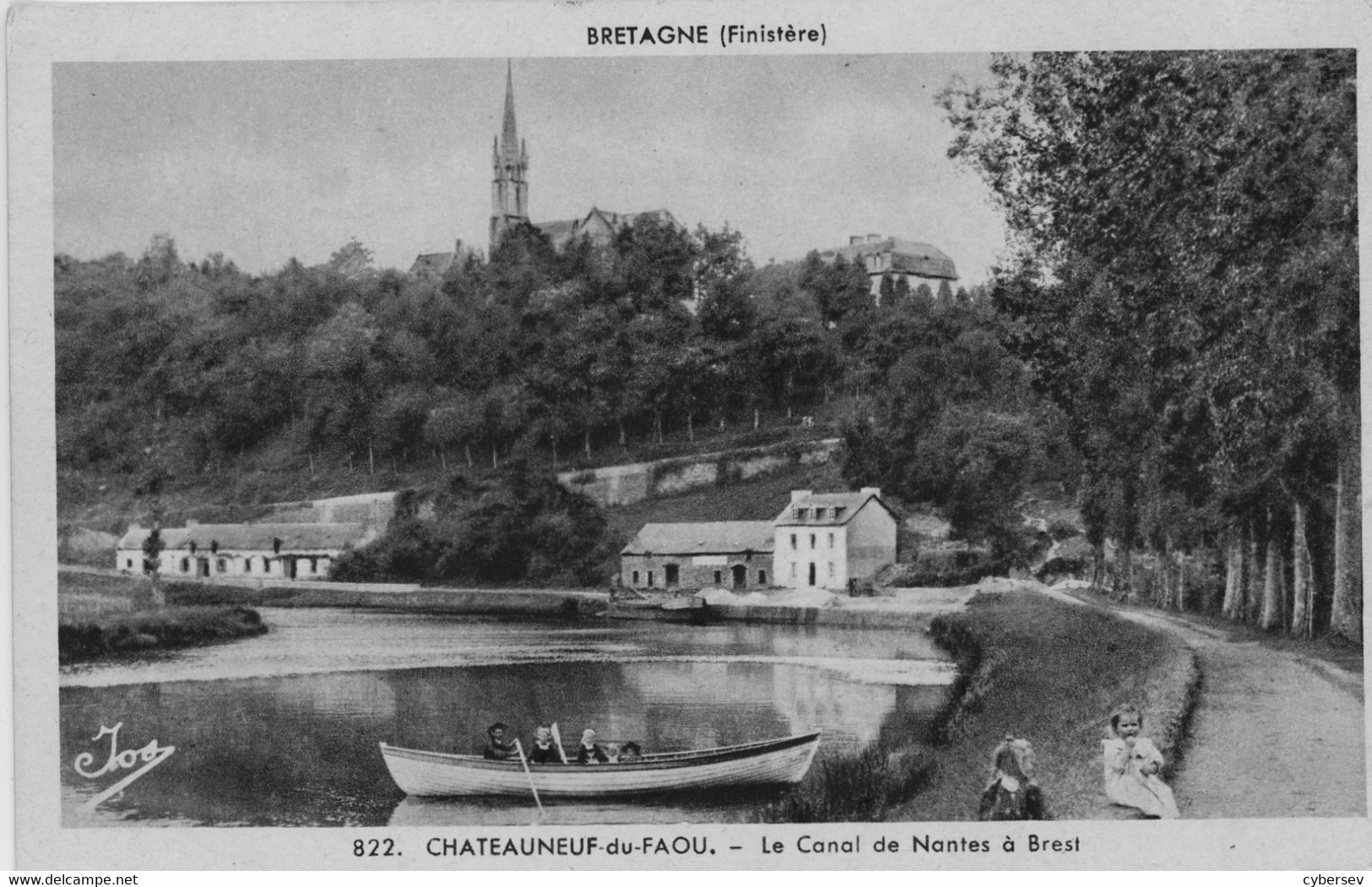 CHATEAUNEUF-du-FAOU - Le Canal De Nantes  à Brest - Barque - Animé - Châteauneuf-du-Faou