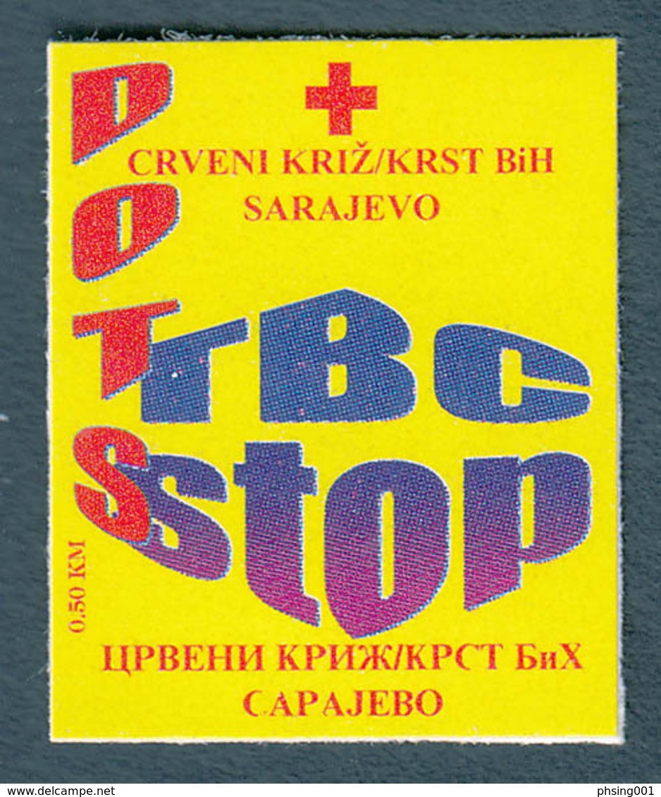 Bosnia And Herzegovina 2000 TBC Red Cross Croix Rouge Rotes Kreuz Tax Charity Surcharge Self Adhesive Stamp MNH - Bosnia And Herzegovina