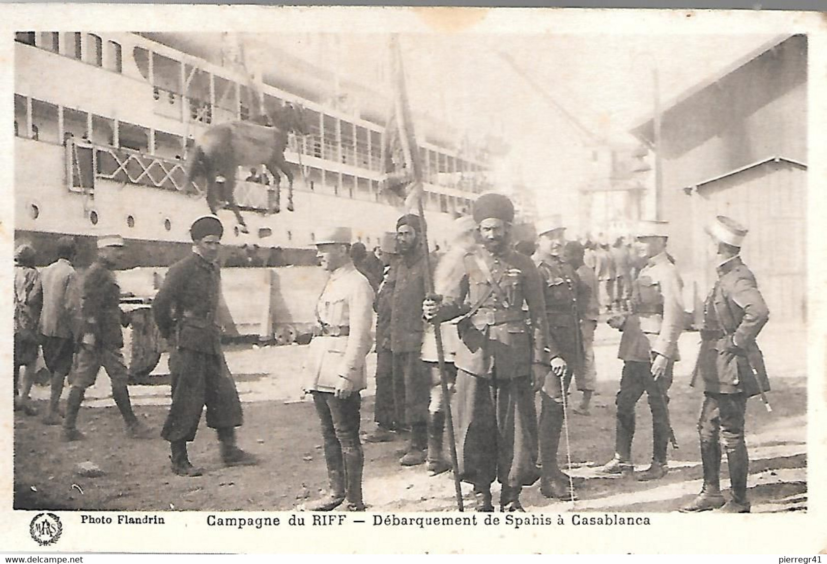 CPA-1925-GUERRE Du RIFF Maroc-Casablanca-Débarquement Des Spahis-TBE - Altre Guerre