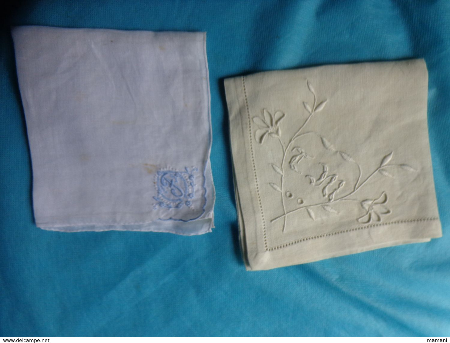 Lot De 2 Mouchoirs Monogrammées - Handkerchiefs