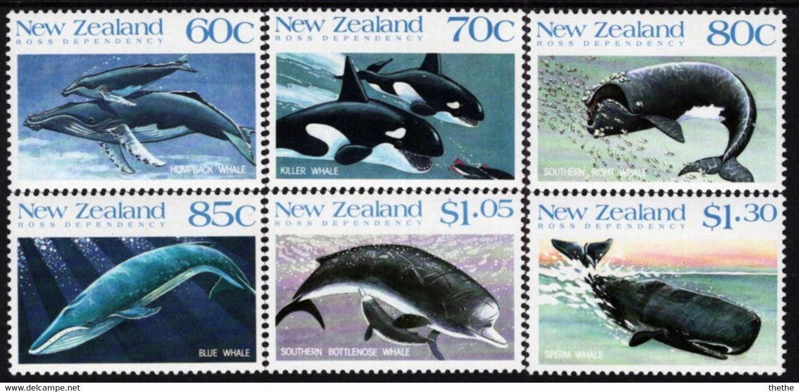 Dépendance De Ross (Nouvelle Zelande) -  Baleines, Animaux Marins - Unused Stamps