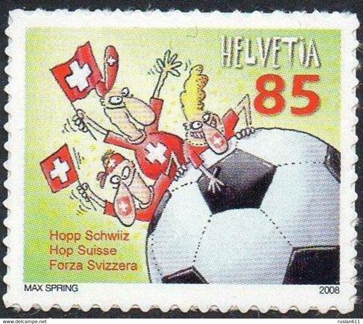 Soccer Football Switzerland #2056 2008 UEFA European Championship MNH ** - Championnat D'Europe (UEFA)