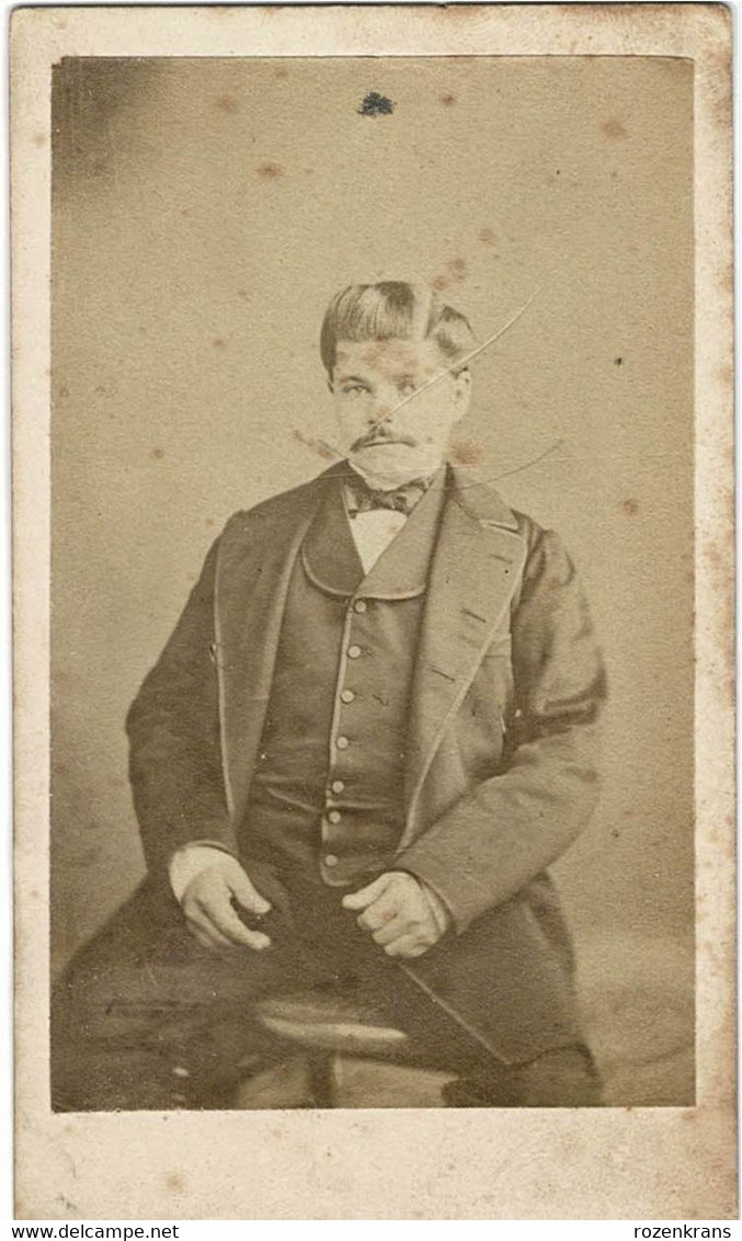 Oude Foto CDV Carte De Visite Portrait Photographe Homme Man Ancienne Costume Mode Fashion Photo 19e Siecle Eeuw - Unclassified