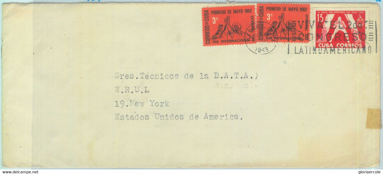 84260 - CUBA  - Postal History -    COVER To USA  1963 - BOXING Sport - Briefe U. Dokumente