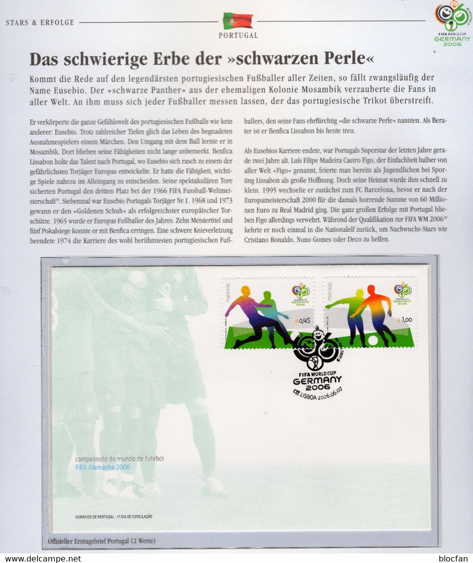 Qualifikation Zur Fußball-WM 2006 Portugal 3056/7+Block 240 FDC 21€ Germany Football Ss Cover Sheet Championat Of Soccer - Brieven En Documenten