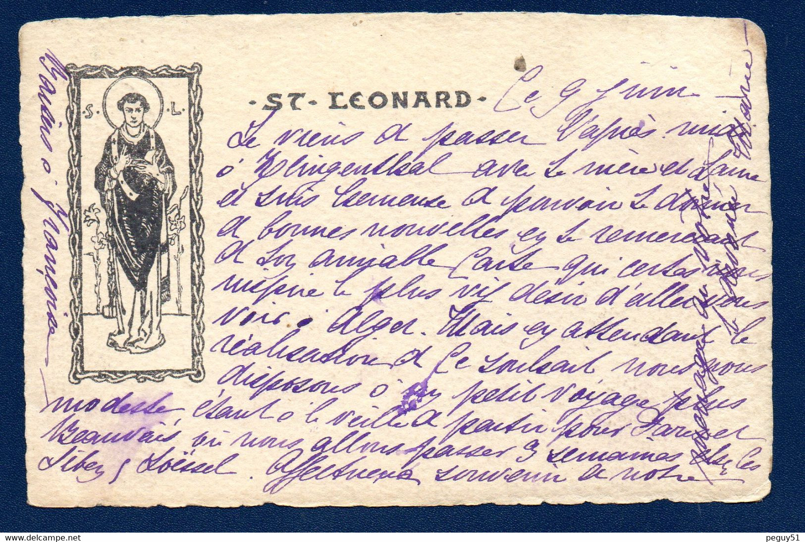 67. Saint-Léonard ( Boersch). Dessin De St. Léonard.  Boersch-Alger 1906 - Otros & Sin Clasificación