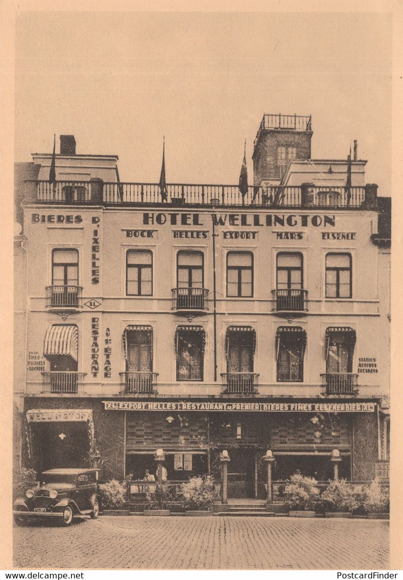 Hotel Wellington Place Roi Albert Bruges Belgium Old Postcard - Sonstige & Ohne Zuordnung