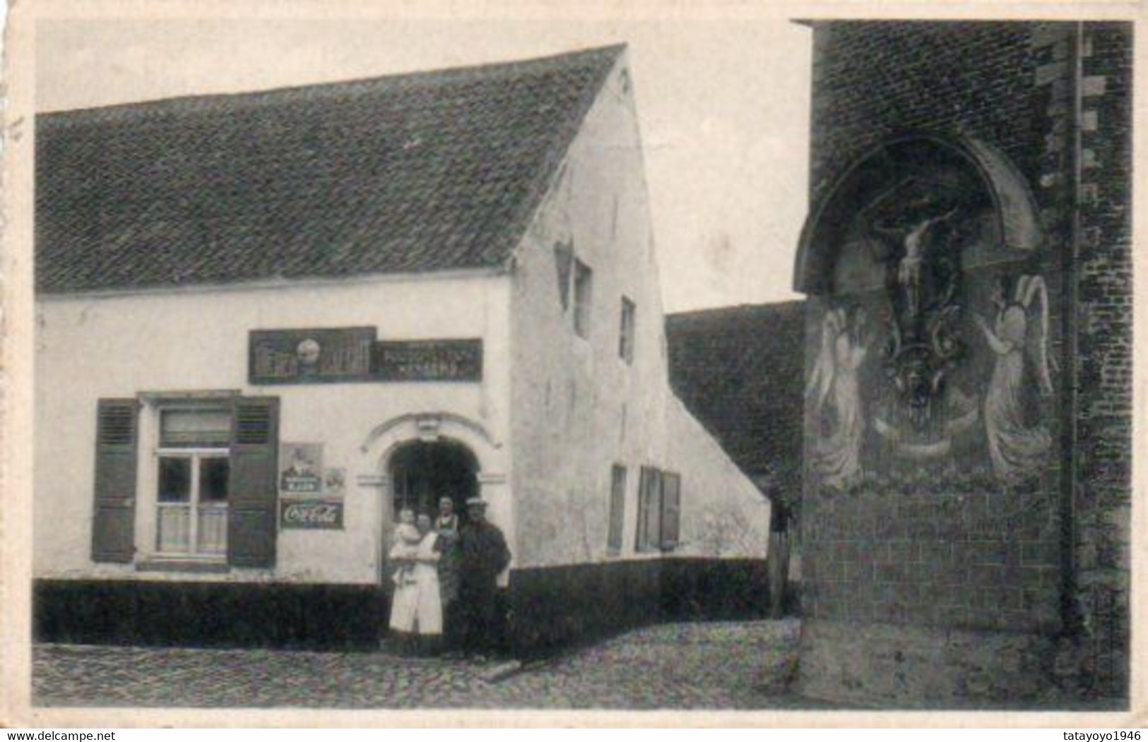 Keerbergen   Ruelle Près De L'église Carte Festonnée Voyagé En 1947 - Keerbergen