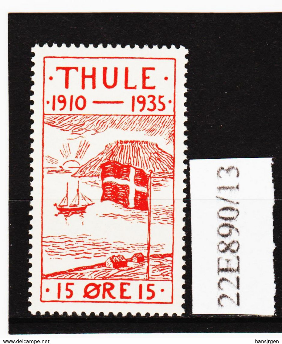 22E890/13 GRÖNLAND THULE1935  Michl  2  ** Postfrisch  ZÄHNUNG SIEHE ABBILDUNG - Thule