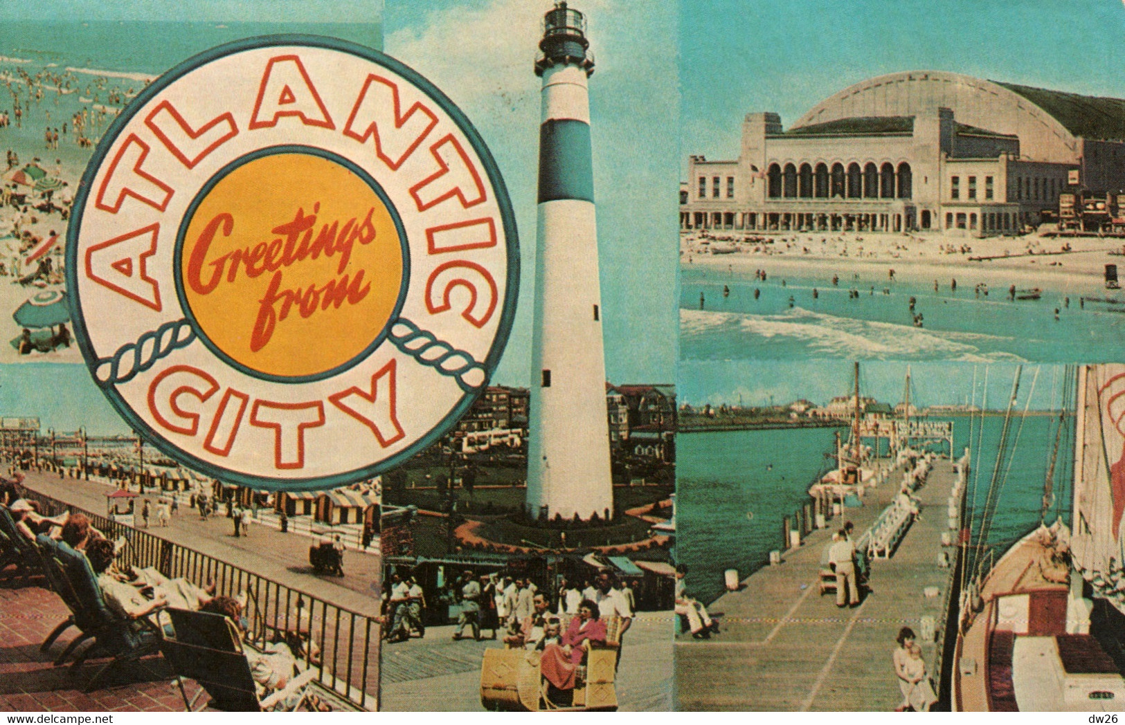 Greetings From Atlantic City, New Jersey NJ - Multivues - Card Not Circulated - Atlantic City