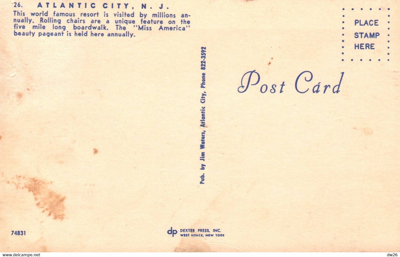 Greetings From Atlantic City, New Jersey NJ - Multivues - Card Not Circulated - Atlantic City