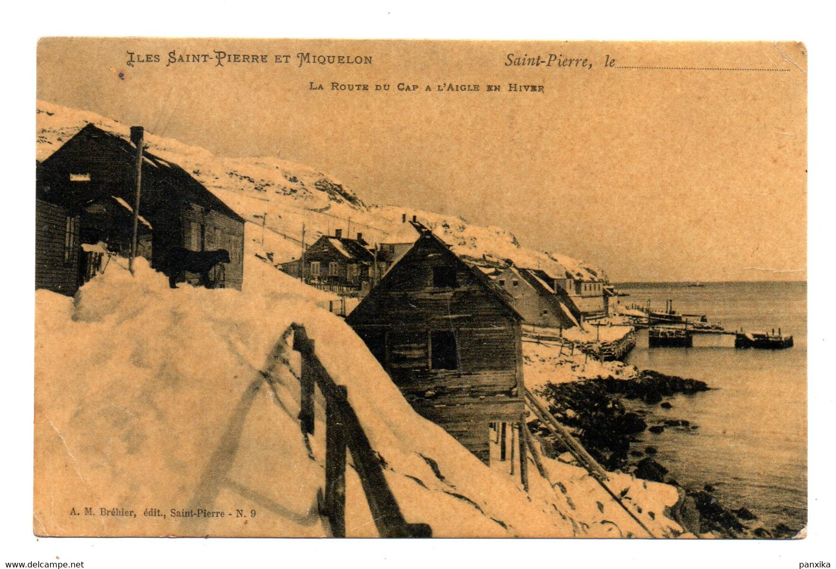 Saint Pierre Et Miquelon. La Route Du Cap A L'Aigle En Hiver. - Saint Pierre And Miquelon