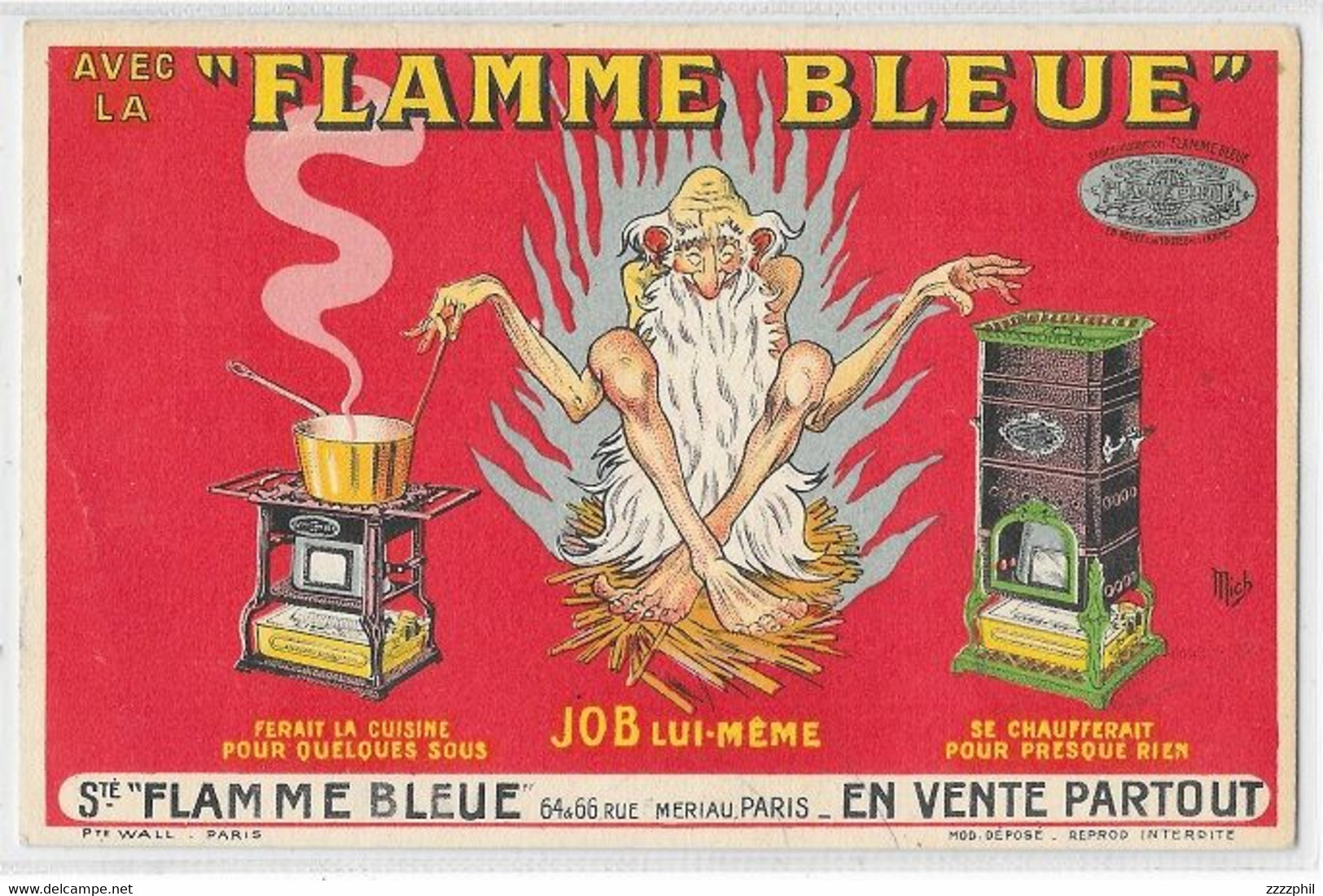 Mich : Flamme Bleue, Fakir, Superb !! - Advertising