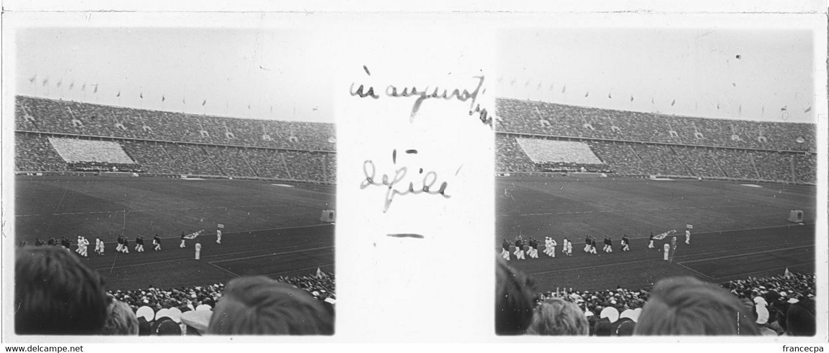 PP 35 - JEUX OLYMPIQUES ALLEMAGNE BERLIN 1936 - Inauguration - Défilé - Plaques De Verre