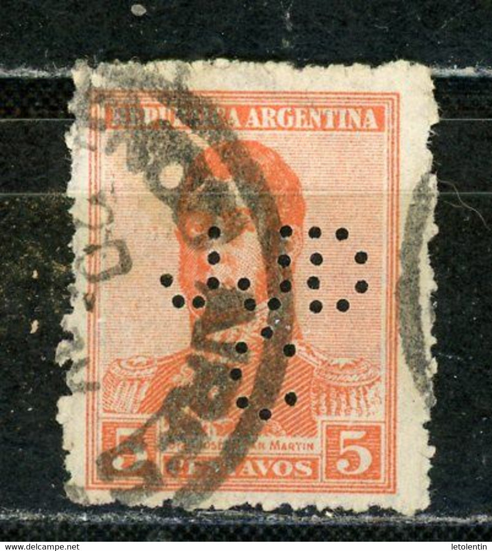 ARGENTINE : SAN MARTIN - N° Yvert 246 Obli. & PERFORÉ "JJDC" - Usados