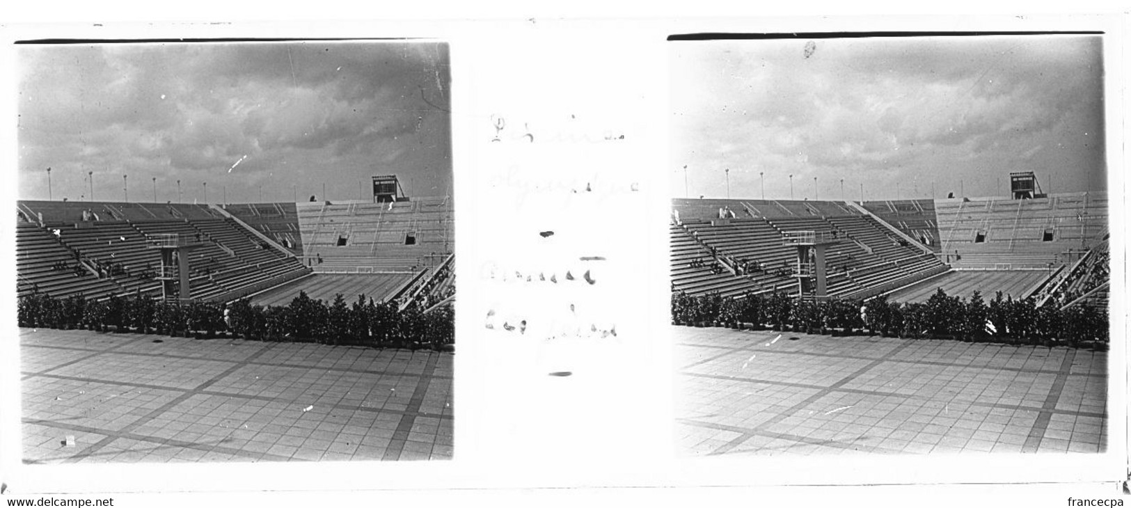 PP 55 - JEUX OLYMPIQUES ALLEMAGNE BERLIN  1936  Piscine Olympique Avant Les Jeux - Plaques De Verre