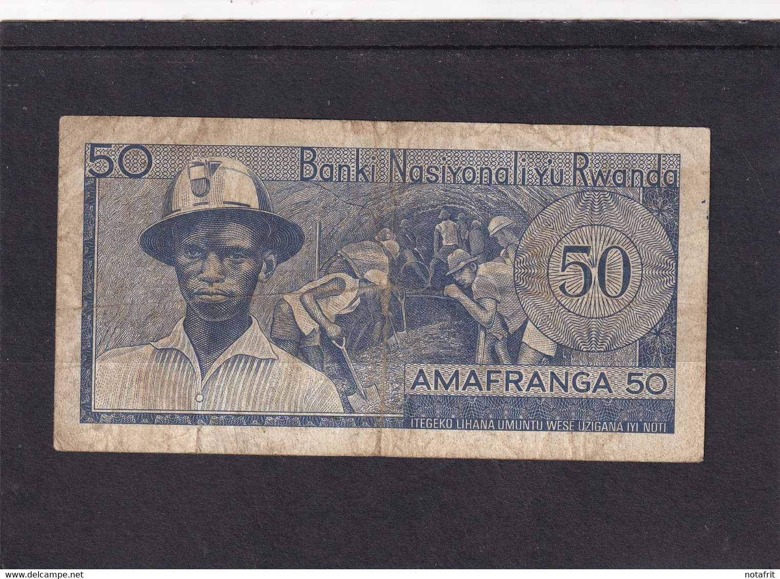 Rwanda 50 Fr 1966 Rare Date - Rwanda