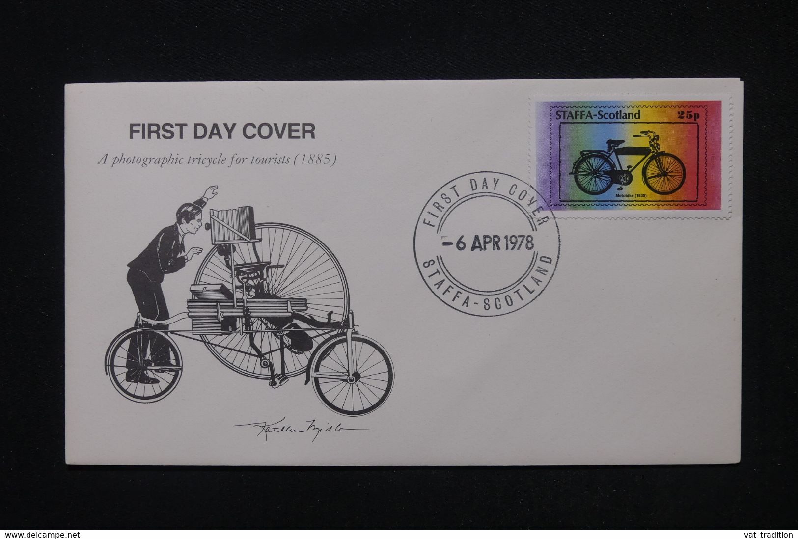 ROYAUME UNI - Pochette FDC " Staffa Scotland" sur le Thème du Cyclisme - Boite endommagée - L 103570