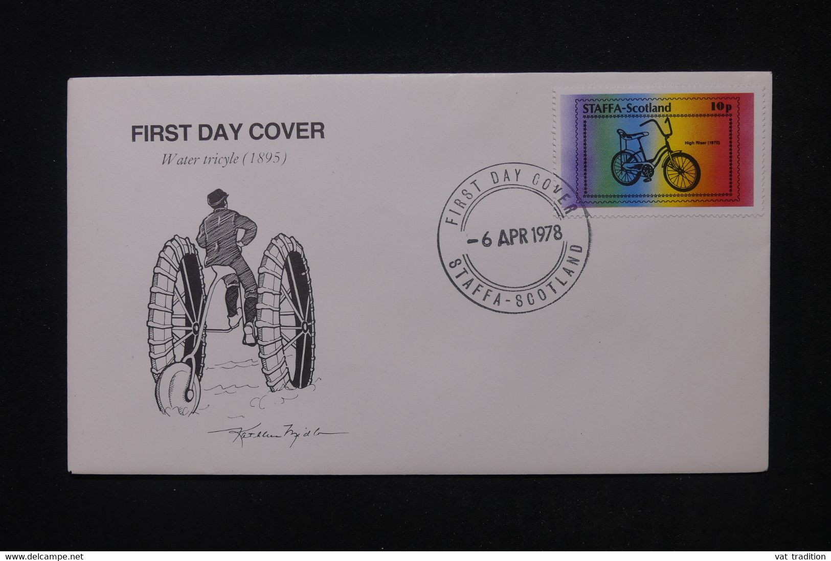 ROYAUME UNI - Pochette FDC " Staffa Scotland" sur le Thème du Cyclisme - Boite endommagée - L 103570