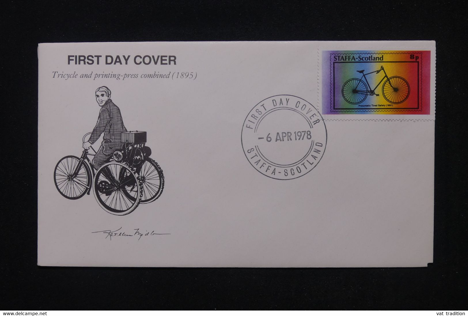 ROYAUME UNI - Pochette FDC " Staffa Scotland" sur le Thème du Cyclisme - Boite endommagée - L 103570