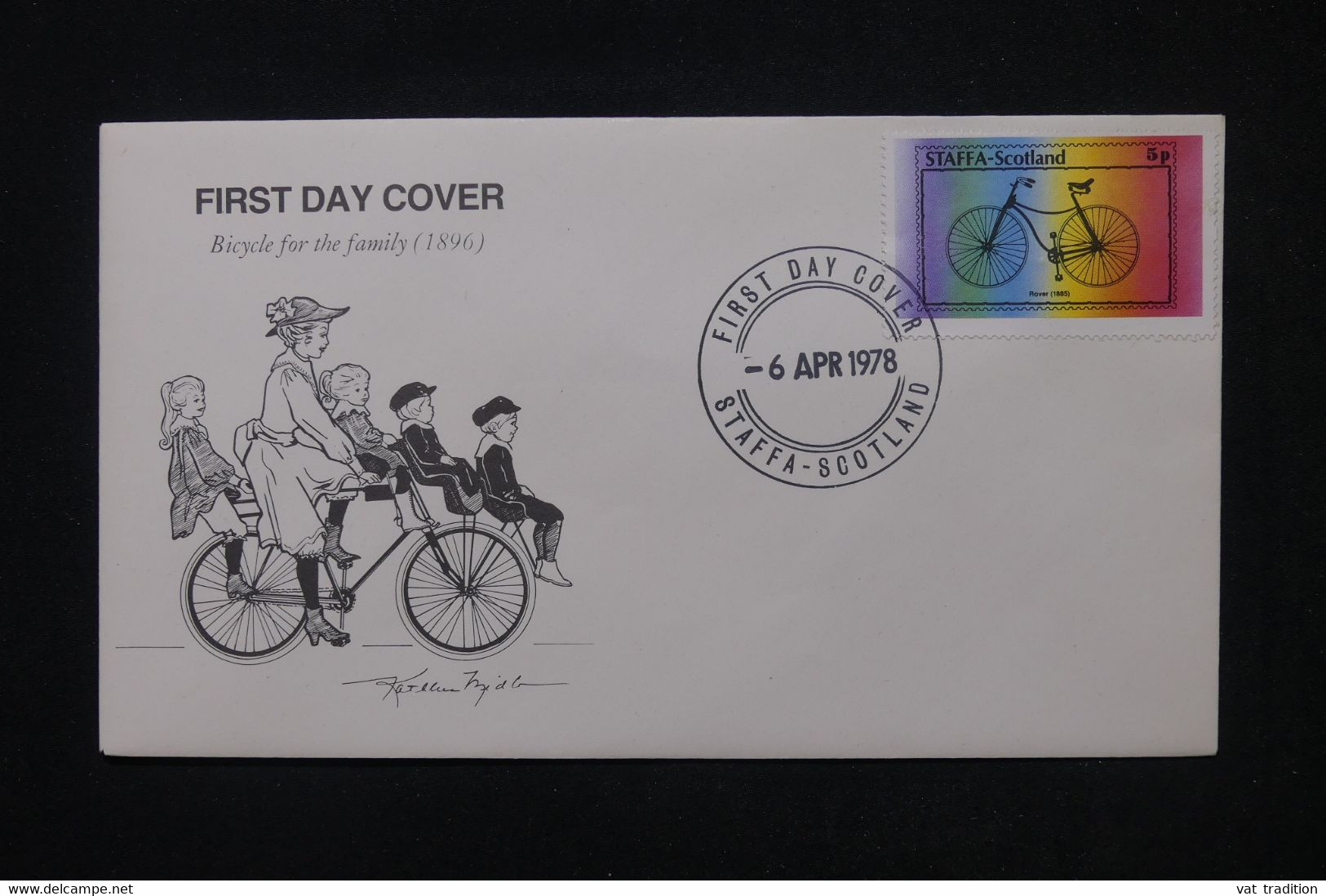 ROYAUME UNI - Pochette FDC " Staffa Scotland" sur le Thème du Cyclisme - Boite endommagée - L 103570