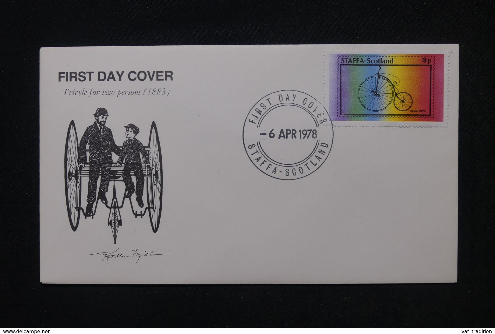 ROYAUME UNI - Pochette FDC " Staffa Scotland" sur le Thème du Cyclisme - Boite endommagée - L 103570