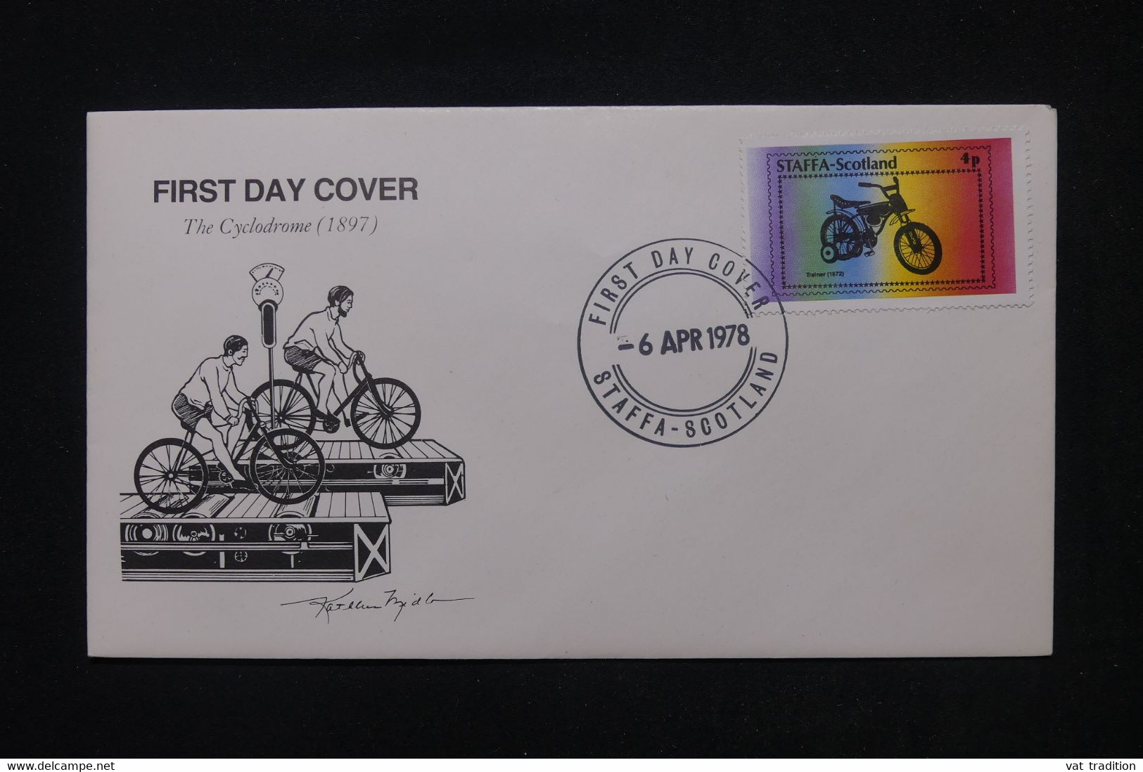 ROYAUME UNI - Pochette FDC " Staffa Scotland" sur le Thème du Cyclisme - Boite endommagée - L 103570