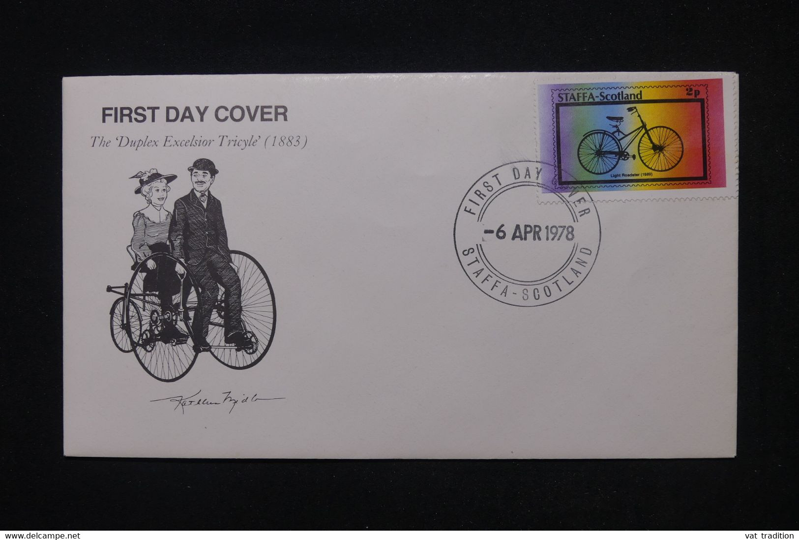 ROYAUME UNI - Pochette FDC " Staffa Scotland" sur le Thème du Cyclisme - Boite endommagée - L 103570