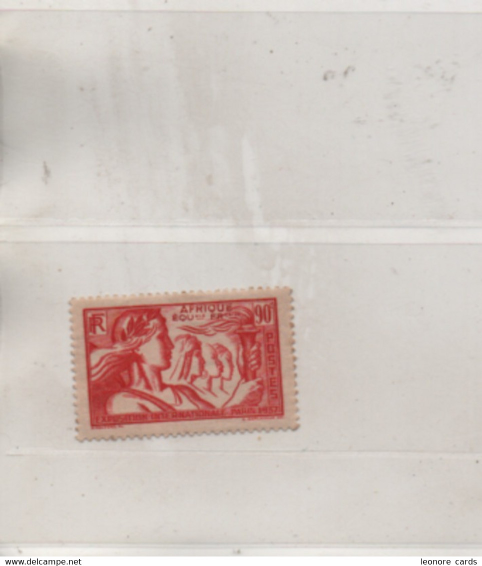 Timbres.timbre Exposition Internationale Paris 1937 Afrique Equatoriale .0,90 - 1937 Exposition Internationale De Paris