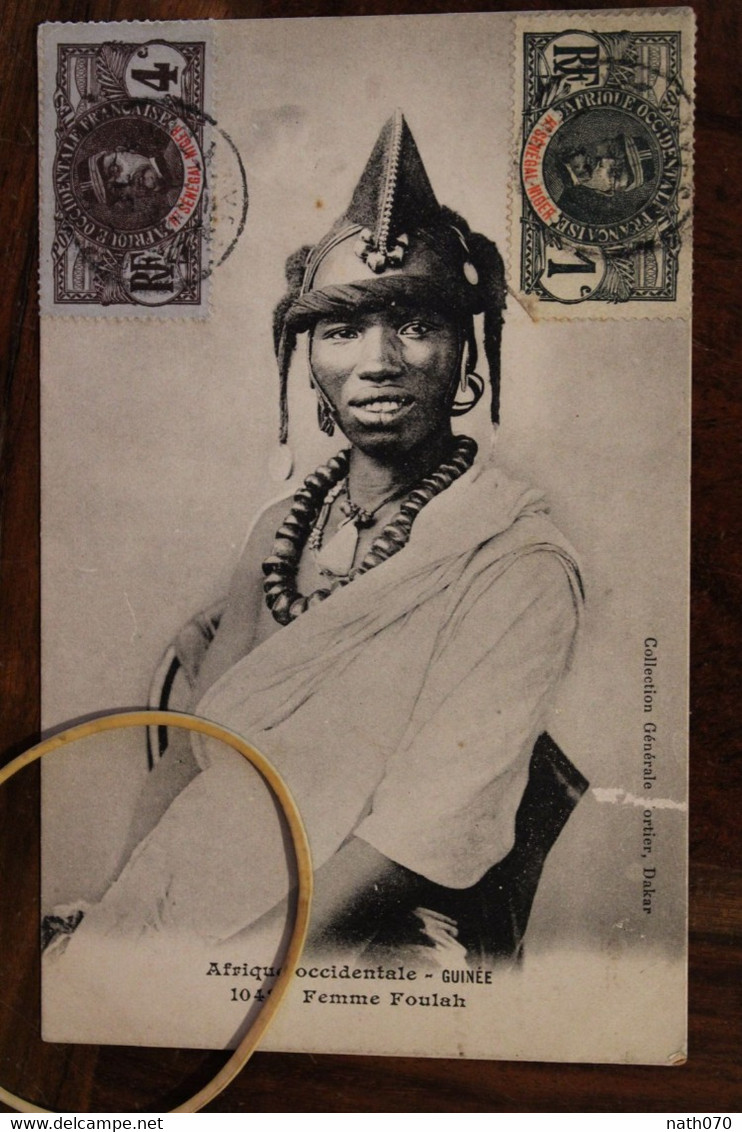 CPA AK 1910 KAYES Haut Senegal Niger Femme Foulah Guinée AOF Voyagée - Briefe U. Dokumente