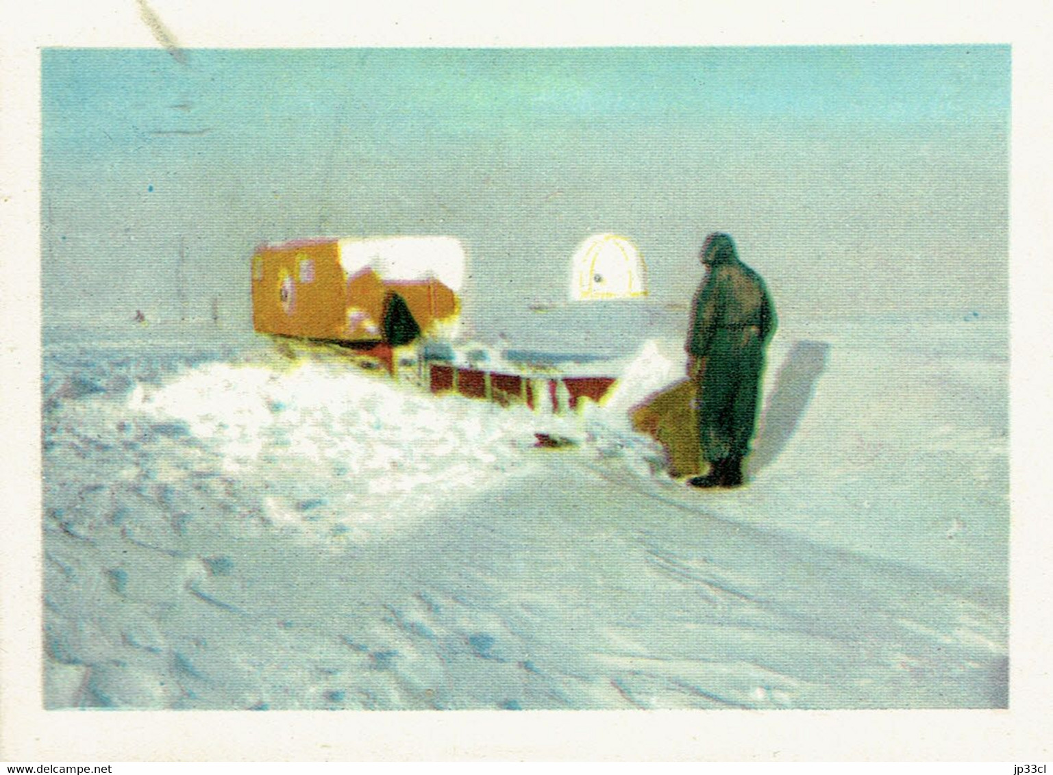 Chromo Côte D'Or Antarctic Antarctique Photo 119 Travaux De Déneigement Bevrijding Van De Uitrusting Uit De Sneeuw - Côte D'Or