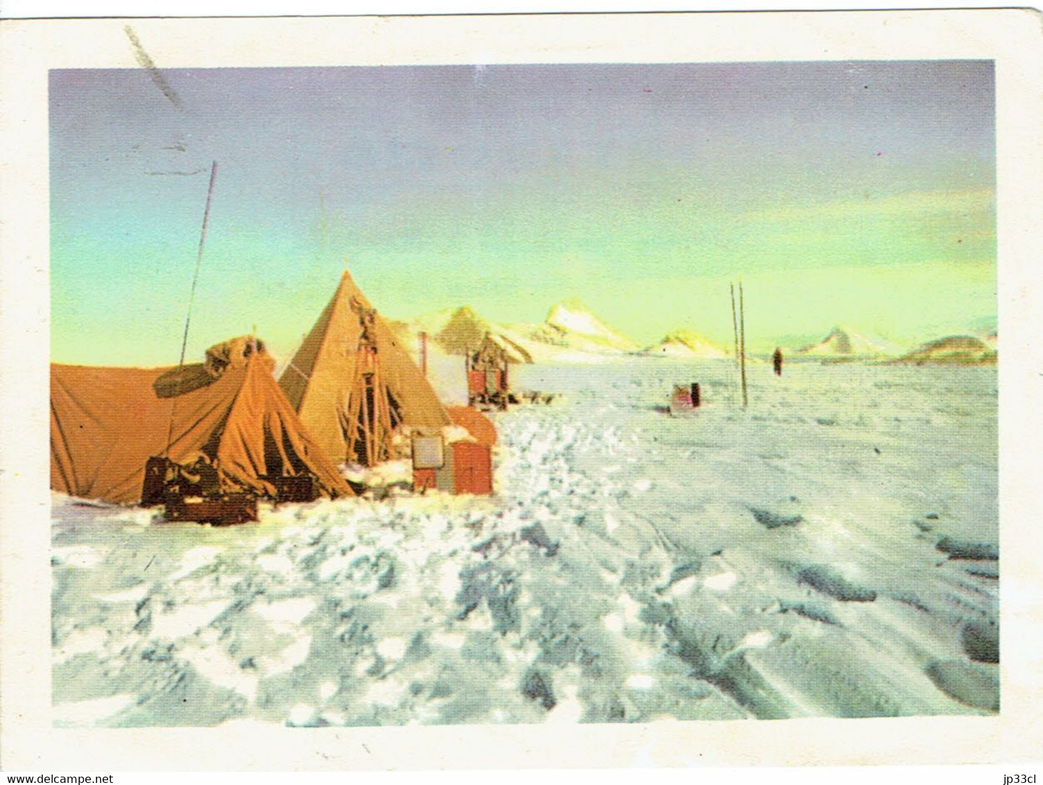 Chromo Côte D'Or Antarctic Antarctique Photo 131 Camp Géodésique à Fidjelland Aardmeetkundif Kamp Op Fidjelland - Côte D'Or