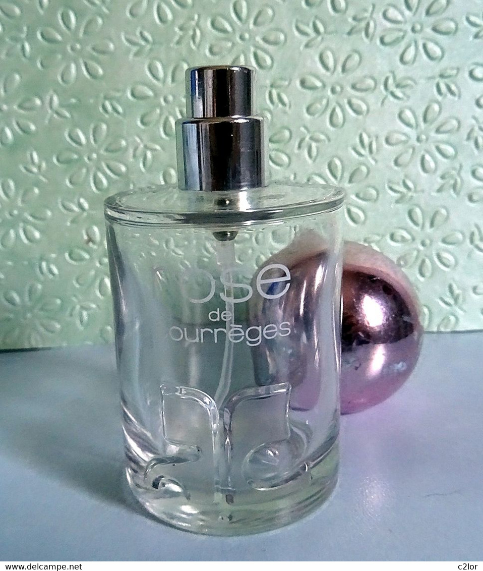 Flacon Vaporisateur " ROSE " De COURREGES   Eau De Parfum 50 Ml VIDE - Flakons (leer)