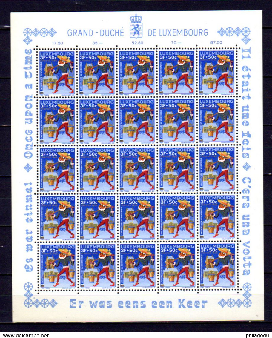 Luxembourg 1965, Contes Folkloriques, Bienfaisance, Yv. 672 / 677** En Feuilles De 25, Cote 75 € - Hojas Completas