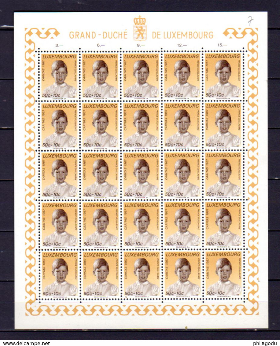 Luxembourg 1967, Princes Et Princesses   Yv. 710 / 715** En Feuille De 25, Cote 87,50 € - Ganze Bögen