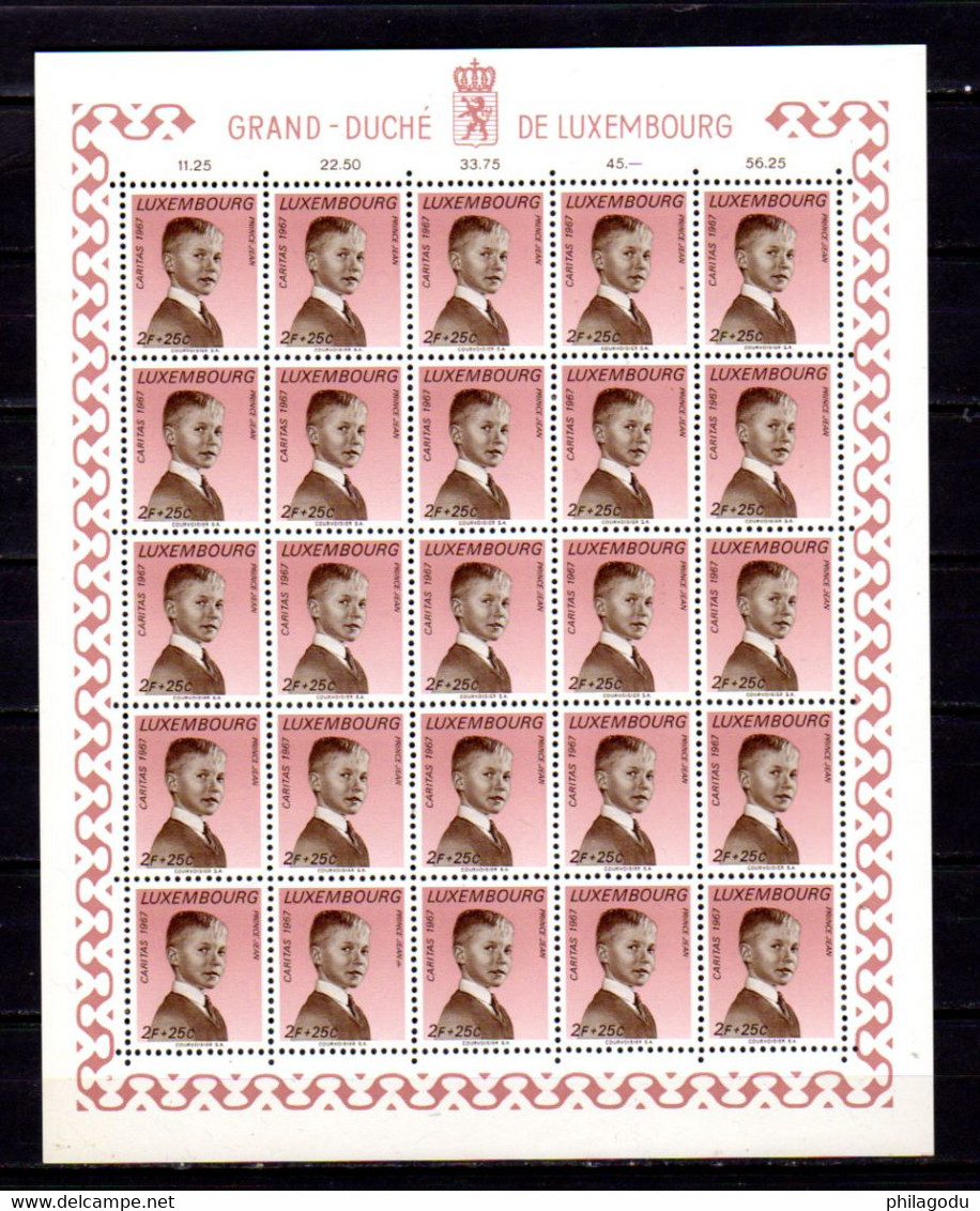 Luxembourg 1967, Princes Et Princesses   Yv. 710 / 715** En Feuille De 25, Cote 87,50 € - Hojas Completas