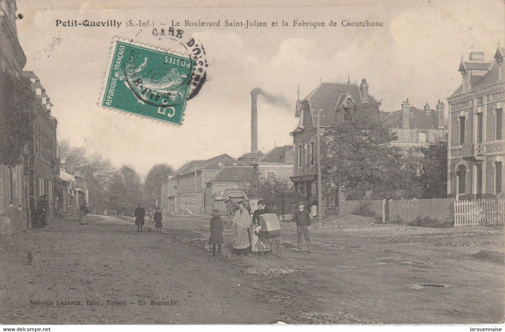 76 - PETIT QUEVILLY - Le Boulevard Saint Julien Et La Fabrique De Caoutchouc - Le Petit-Quevilly
