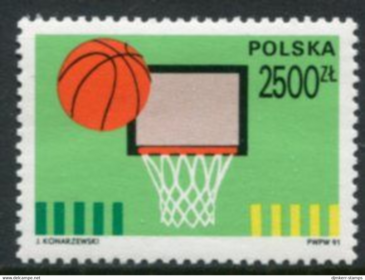 POLAND 1991 Basketball Centenary MNH / **.  Michel 3340 - Ungebraucht