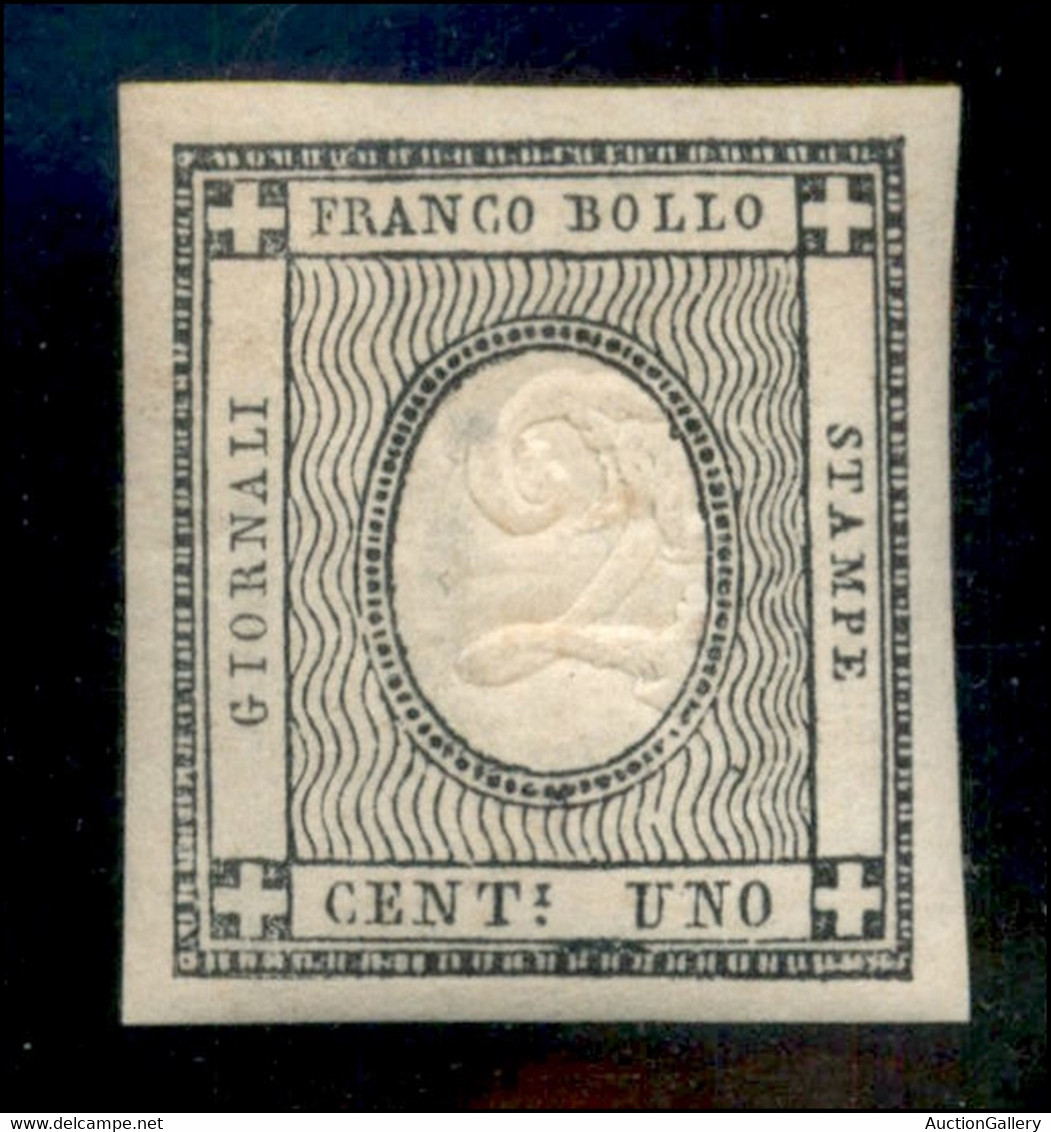Antichi Stati Italiani - Sardegna - 1861 - 1 Cent (19 L) Con Cifra 2 - Gomma Originale Con Impercettibile Traccia Di Lin - Other & Unclassified